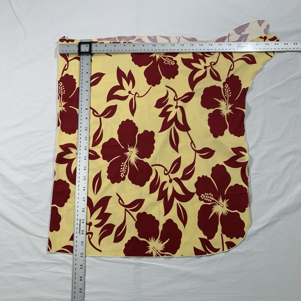Leilani Sarong yellow Brown Floral Bathing Suit Cover Up Mini Skirt One‎ Size - Picture 4 of 5